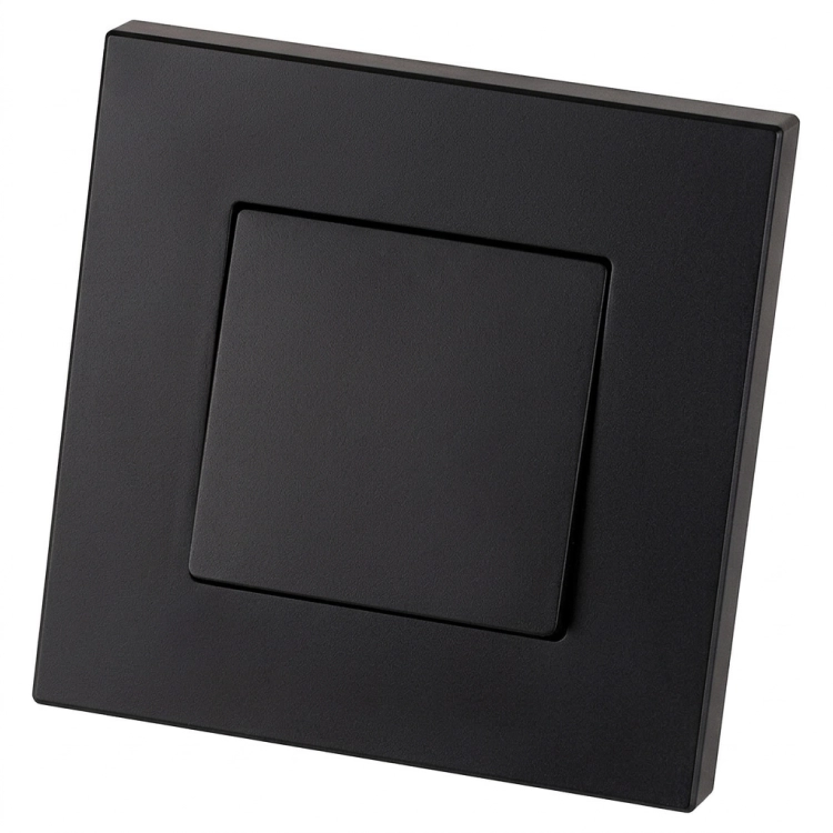 Întrerupător Monostabil Simplu Neted Din Plastic LINEA Negru MIUUN