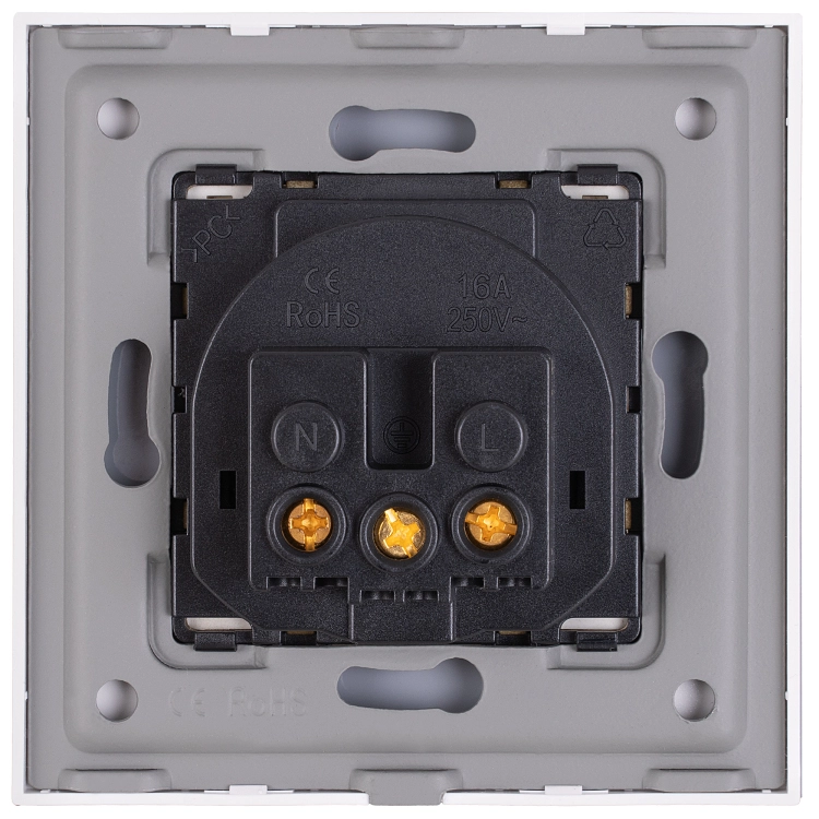 Priză Din Plastic LINEA Cu Capac Cu Pin De Împământare Auriu MIUUN