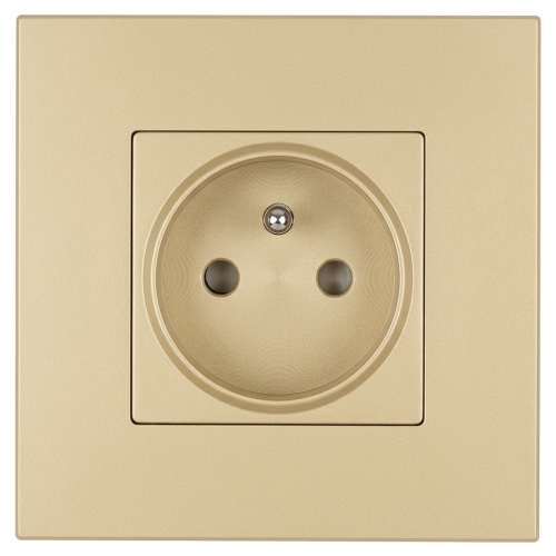 Priză Din Plastic LINEA Cu Pin De Împământare Auriu MIUUN
