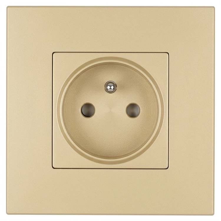 Priză Din Plastic LINEA Cu Pin De Împământare Auriu MIUUN