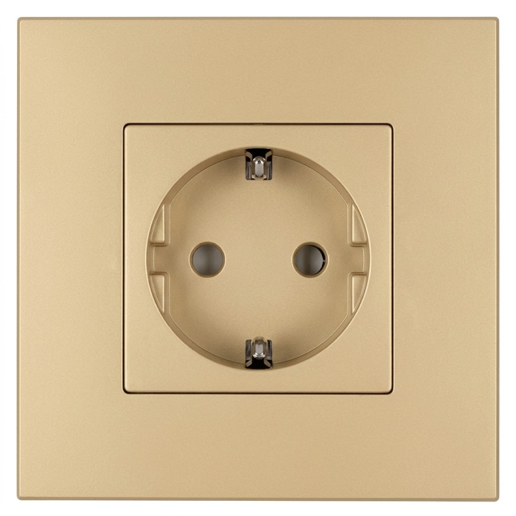 Priză Din Plastic LINEA Schuko Cu Împământare Fără Pin Auriu MIUUN