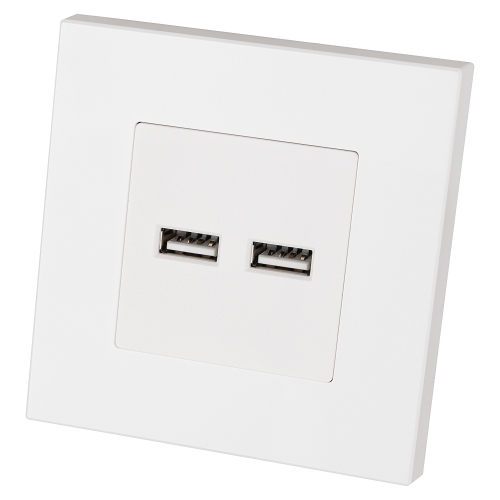 Încărcător Dublu USB 3.1A Alb Set Cu Ramă Din Plastic LINEA MIUUN
