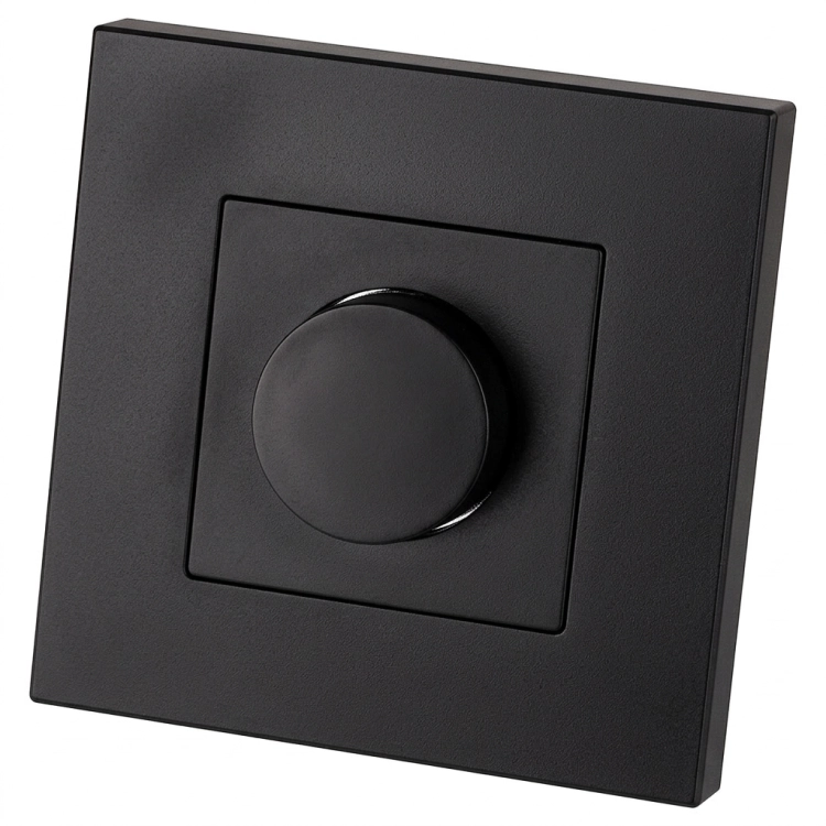 Întrerupător Dimmer Rotativ Pentru Lumină Din Plastic LINEA Negru MIUUN