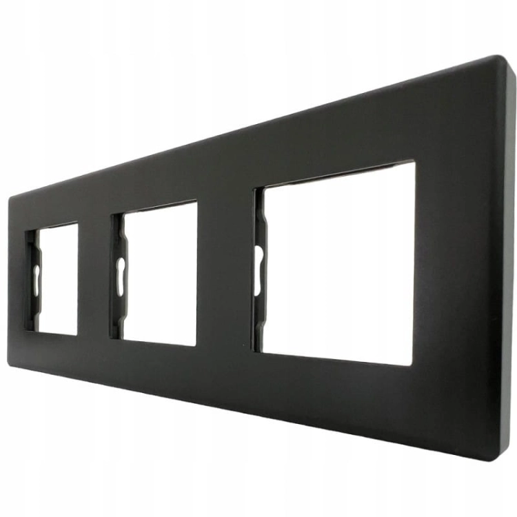 Ramă Triplă Din Plastic Neagră Pentru Module MIUUN
