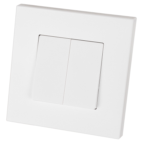 Întrerupător Dublu Cap-Scară Neted Din Plastic LINEA Alb MIUUN