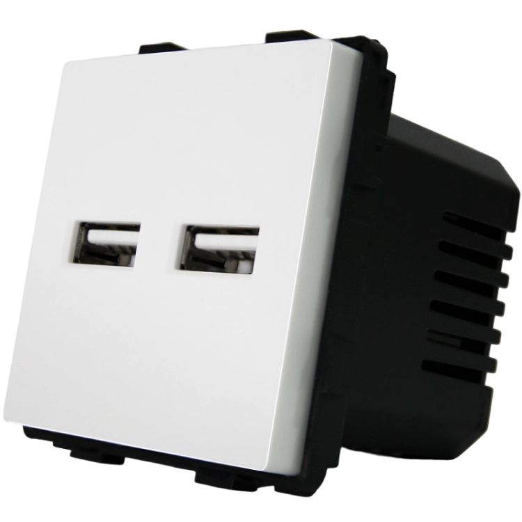 Modul Încărcător Dublu USB Tip A+A 3.1A Alb Pentru Rame MIUUN