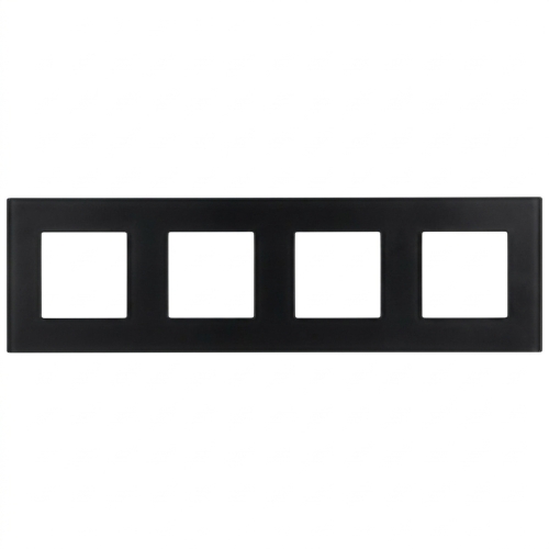 Ramă Din Sticlă Mată Cvadruplă Neagră Verticală Orizontală Pentru Module MIUUN