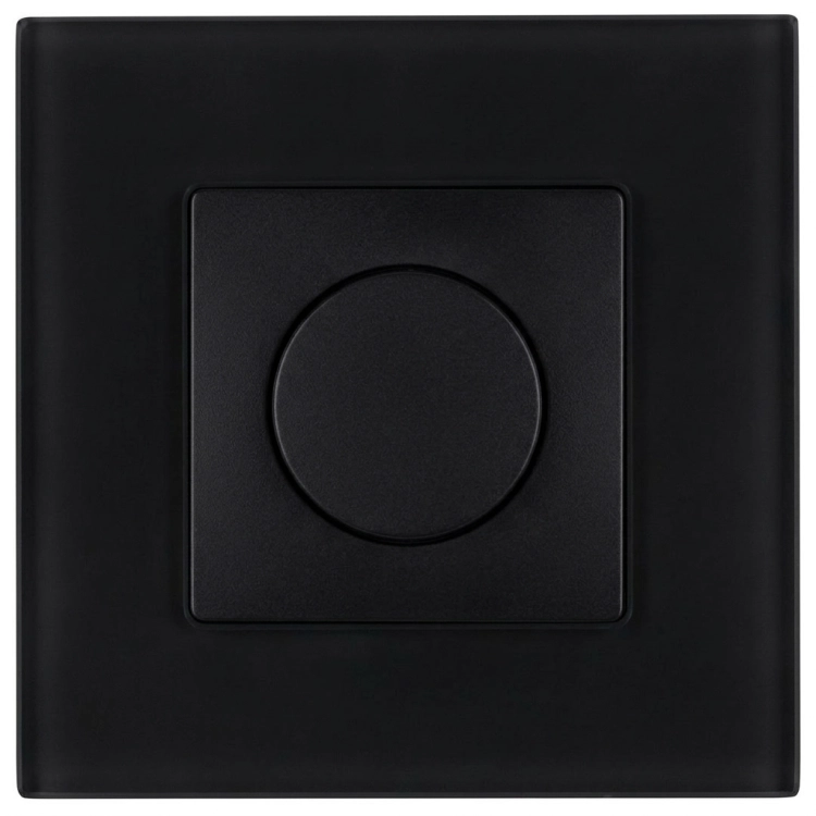 Întrerupător Dimmer Rotativ Pentru Lumină Din Sticlă Mată Negru MIUUN