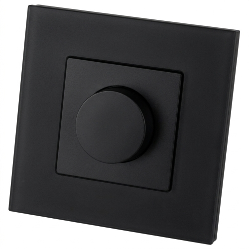 Întrerupător Dimmer Rotativ Pentru Lumină Din Sticlă Mată Negru MIUUN
