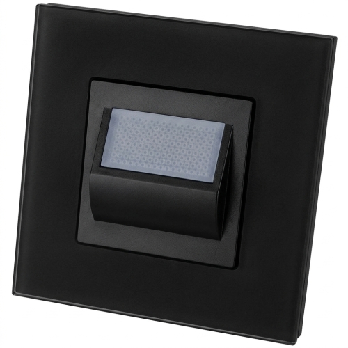 Lampă LED De Pardoseală Pentru Scări Set Cu Ramă Din Sticlă Mată Neagră MIUUN