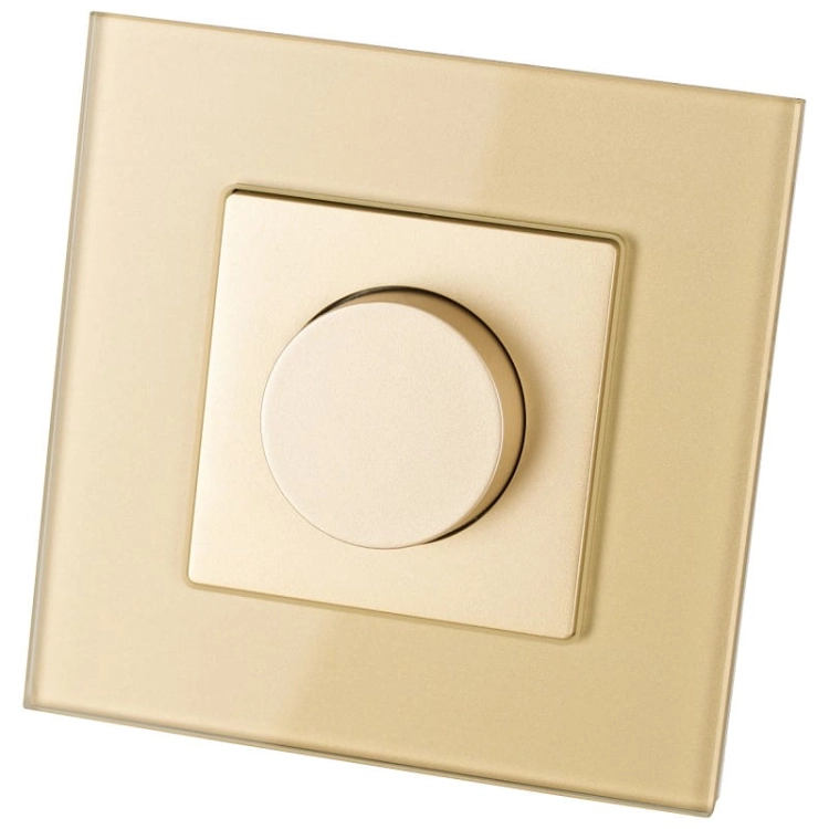 Întrerupător Dimmer Pentru Lumină Rotativ Din Sticlă Auriu