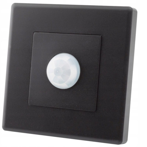 Senzor De Mișcare PIR Crepuscular Electric Negru Set Cu Ramă Din PVC