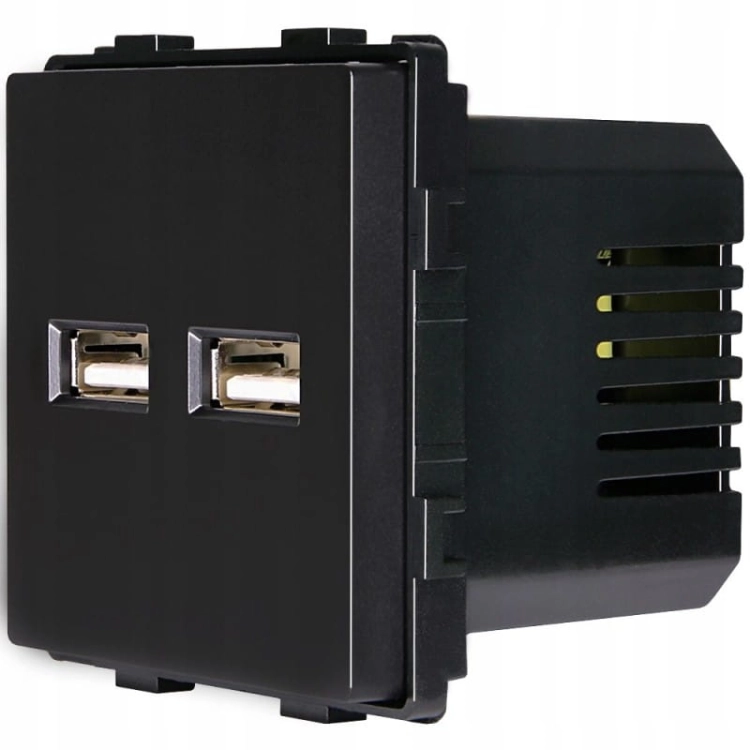 Modul Încărcător USB Dublu Tip A+A 3.1A Negru Pentru Rame MIUUN