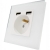 Priză Cu Pin Albă Din Sticlă + Încărcător Dublu USB A+A 2.4A