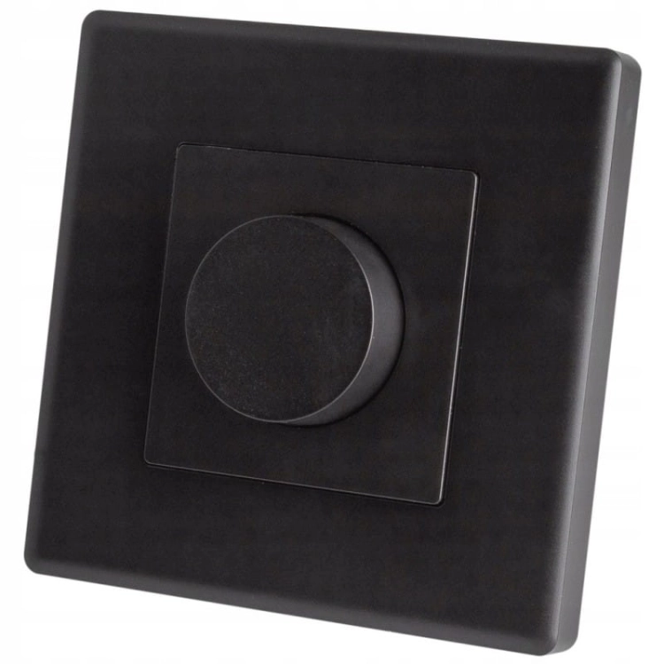 Întrerupător Dimmer De Lumină Mecanic Negru Set Cu Ramă Din PVC