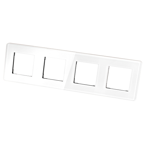 Ramă Din Sticlă Lucioasă Cvadruplă Albă Verticală Orizontală Pentru Module MIUUN