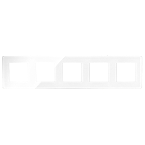 Ramă Din Sticlă Lucioasă Cu 5 Posturi Albă Verticală Orizontală Pentru Module MIUUN