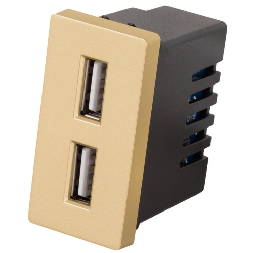 Modul Încărcător Dublu USB Tip A+A 2.4A Auriu Pentru Rame