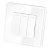 Întrerupător Comutator Triplu Cap-Scară Din Sticlă Lucios Alb MIUUN