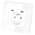 Priză Din Sticlă Lucioasă + Încărcător Dublu USB C+C 20W Alb MIUUN