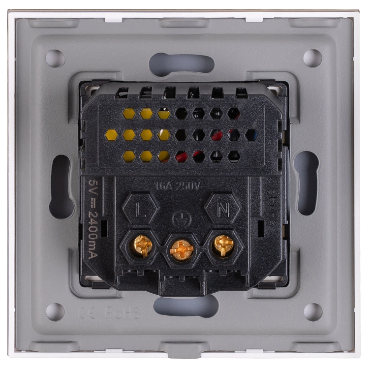 Priză Din Sticlă Lucioasă Cu Pin + Încărcător Dublu USB A+C 20W MIUUN
