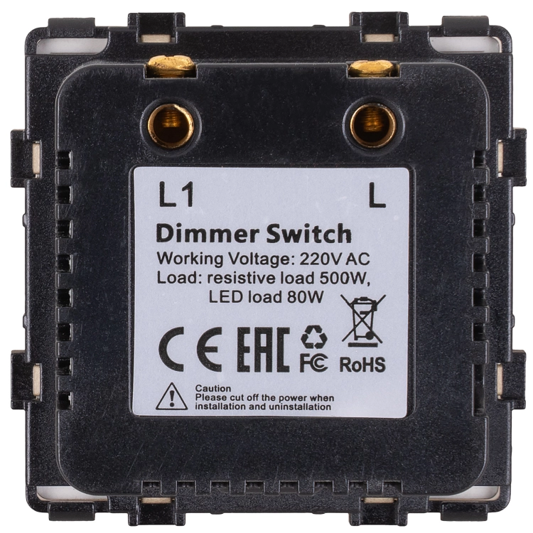 Întrerupător Dimmer Rotativ Pentru Lumină Din Sticlă Lucioasă Gri MIUUN