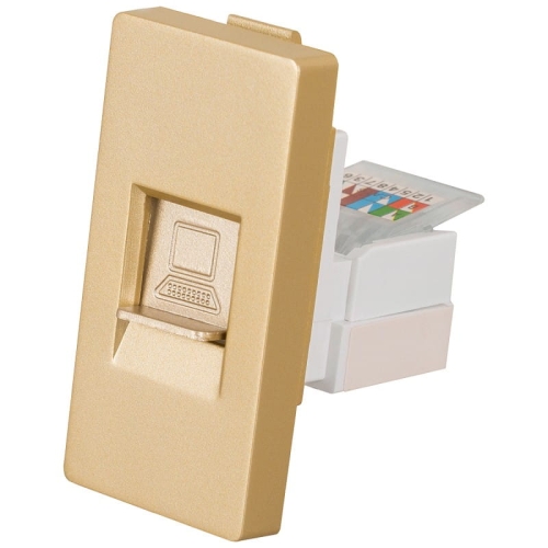 Modul Priză Conector Computer RJ 45 Cat 5E Aurie Pentru Rame