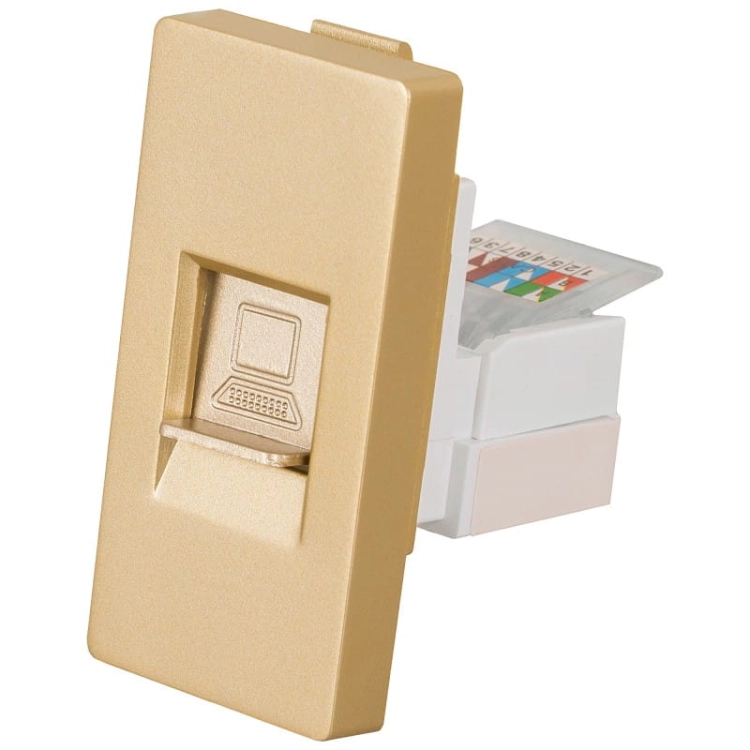 Modul Priză Conector Computer RJ 45 Cat 5E Aurie Pentru Rame