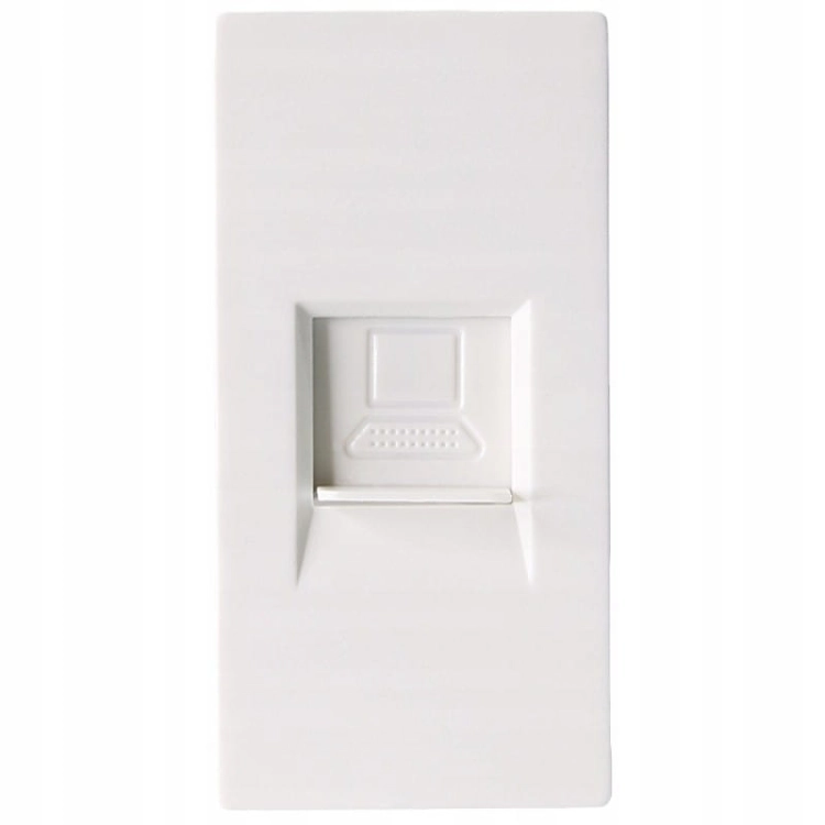 Modul Priză Computer Internet RJ45 Cat 5E Albă