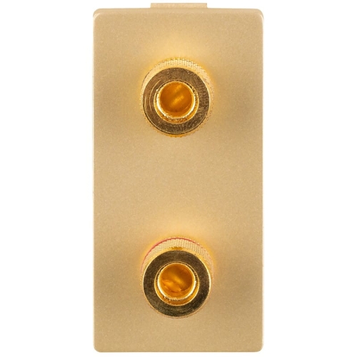Modul Priză Difuzor Stereo Tip Banană Aurie Pentru Rame