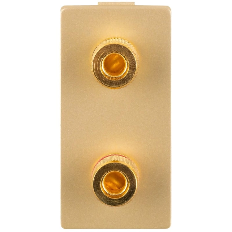 Modul Priză Difuzor Stereo Tip Banană Aurie Pentru Rame