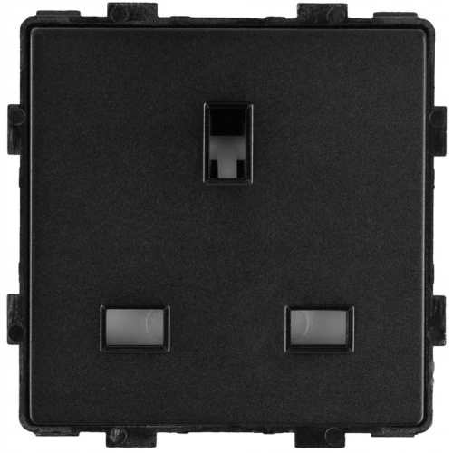 Modul Priză Britanică UK IRL Electrică Neagră Pentru Rame