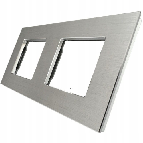 Ramă Din Aluminiu Dublă Argintie
