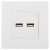 Priză Albă Încărcător Dublu USB 3.1A Tip A+A Set Cu Ramă PVC