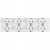Priză Cvadruplă Schuko Albă Ramă PVC Cvadruplă Și 4 X Priză
