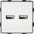 Modul Încărcător Dublu USB Tip A+A 3.1A Alb Pentru Rame MIUUN