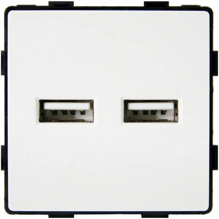 Modul Încărcător Dublu USB Tip A+A 3.1A Alb Pentru Rame MIUUN