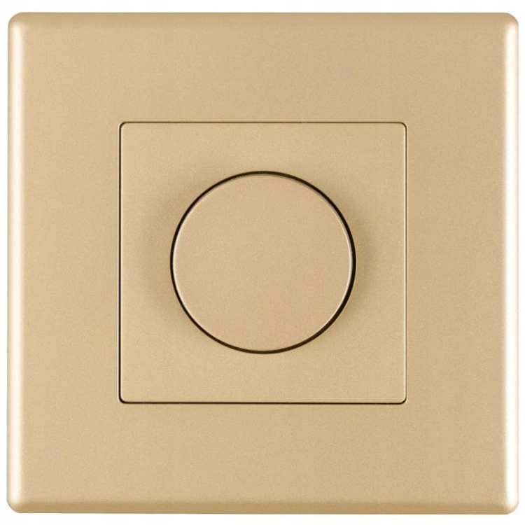 Întrerupător Dimmer Lumină Rotativ Auriu Set Cu Ramă PCV