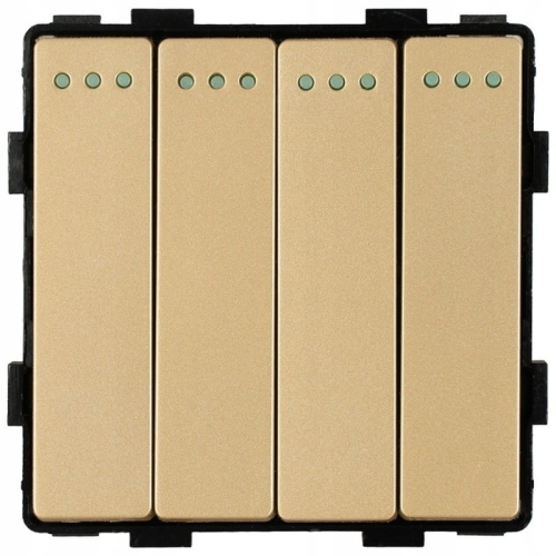Modul Întrerupător Scară Cvadruplu Auriu Pentru Rame